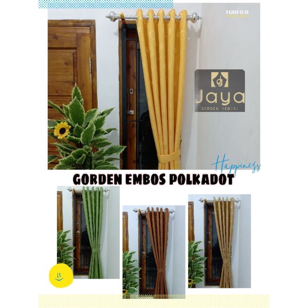 gorden polkadot smokring polos gorden pintu gorden jendela