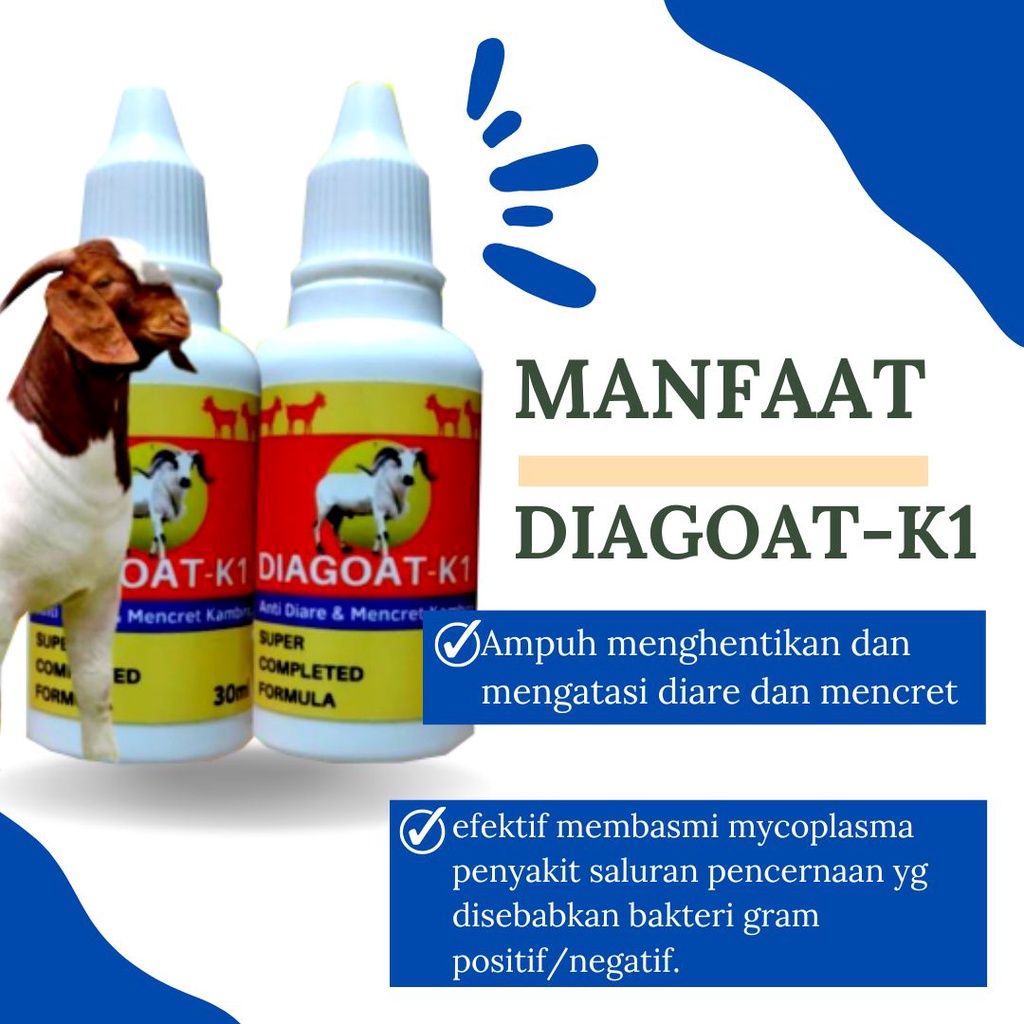 Obat Diare Mencret Kambing Domba Ampuh DIAGOAT K 1 FEFARM