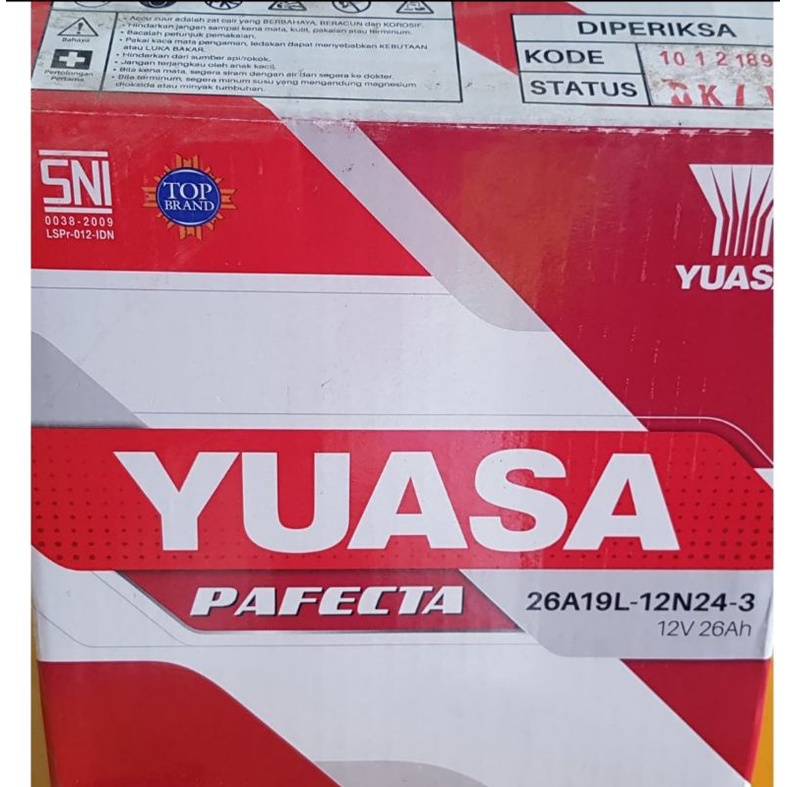 aki basah yuasa 12n24-3 | accu genset