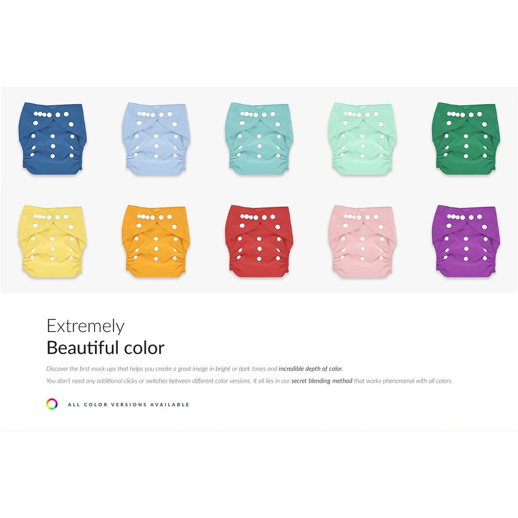 Reusable Baby Diaper Mock-ups