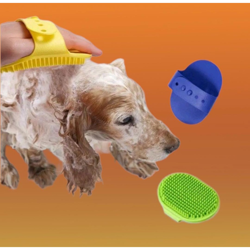 SISIR OVAL Pet Brush Sisir Grooming Sisir Pijat Karet Kucing Anjing Kelinci