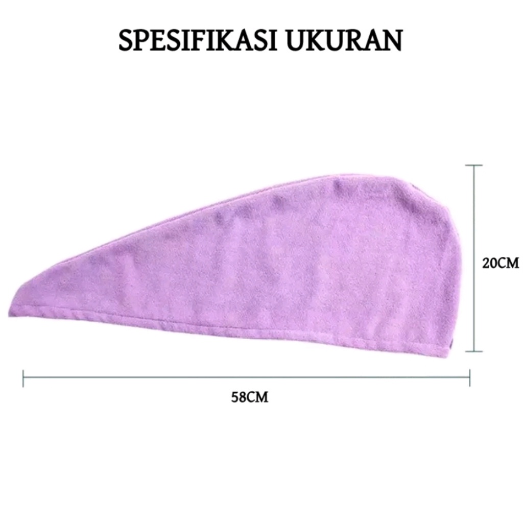 Handuk Keramas Kepala Handuk Pengering Rambut Hair Towel