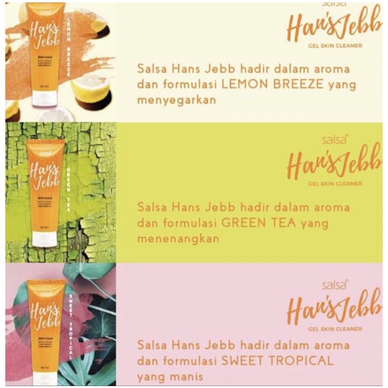 SALSA - Hans Jebb Gel Skin Cleanser Exfoliasi Scrub Peeling Perontok Daki Ketiak Hitam untuk Wajah dan Tubuh Tanpa Bilas Aman Viral BPOM