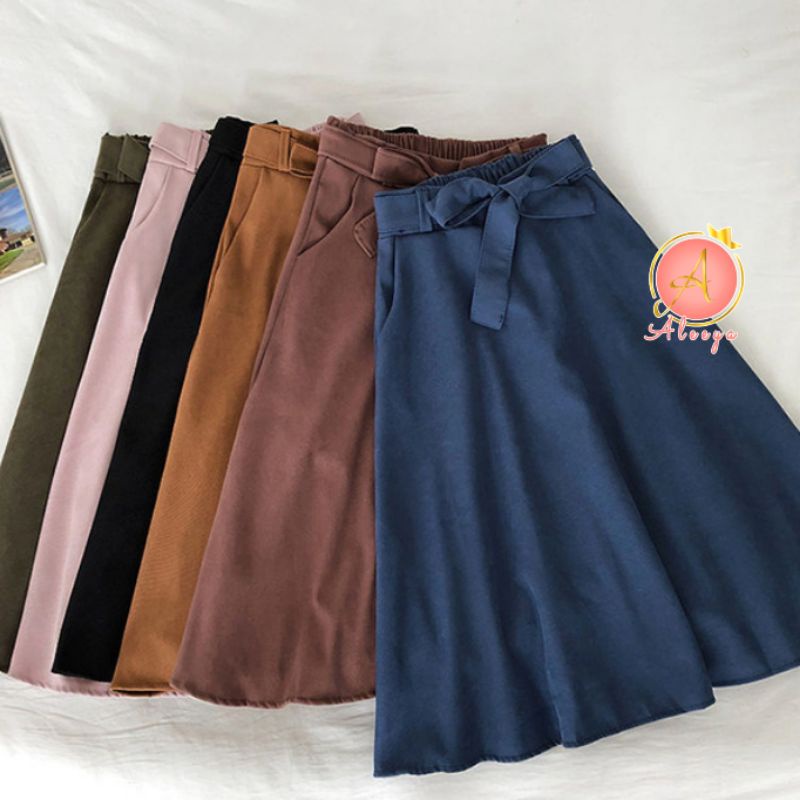 ALEEYA Rok Suede Pita 7/8 / Dara Midi Skirt Suede (2515)