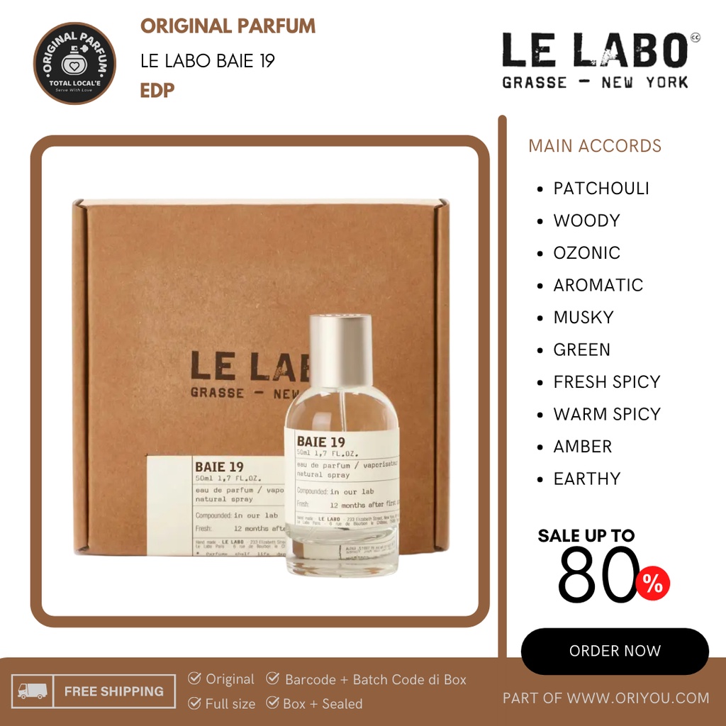 Original Parfum LE LABO Baie 19