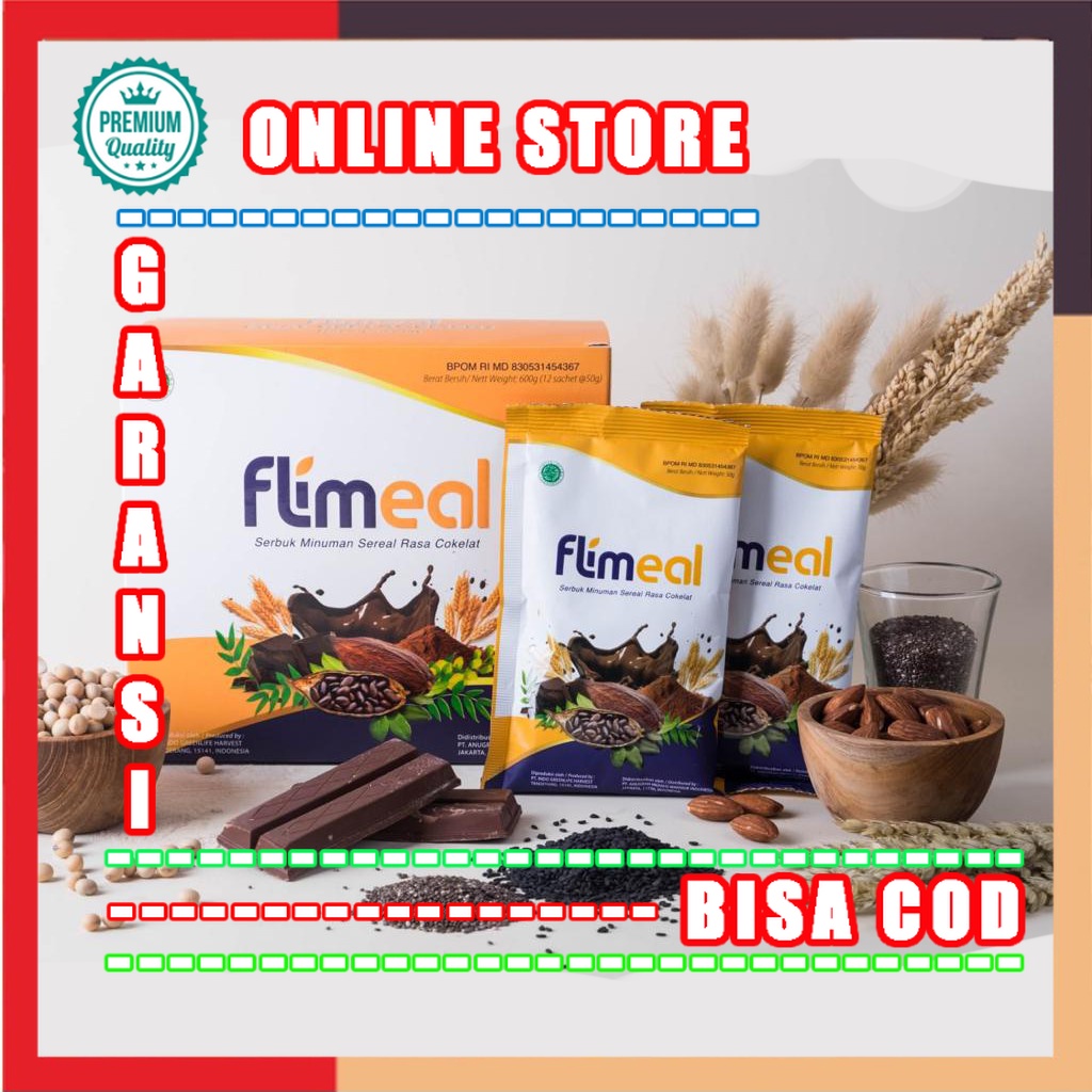 

Flimeal 1 Sachet Ecer Sereal Susu Diet Rasa Coklat Pengganti Makan dari Flimty Fiber