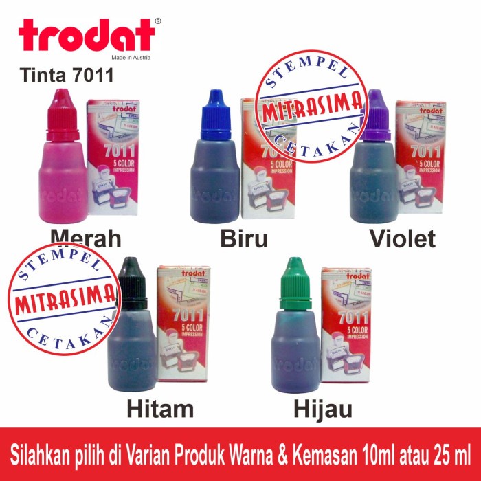 

Trodat 7011 ( Tinta stempel Self Inking ) - Hitam, 10 ml