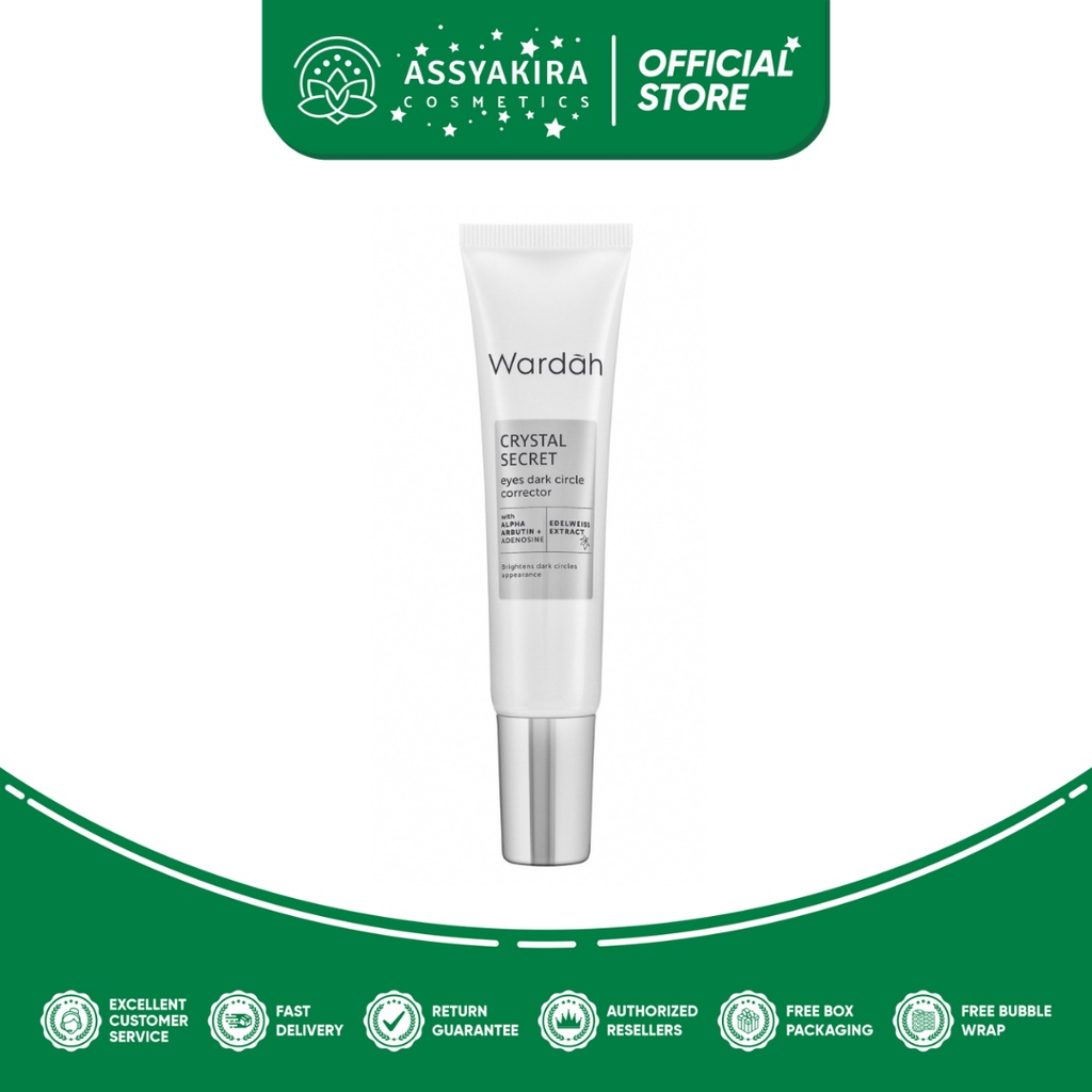 Wardah Crystal Secret Eye Dark Circle Corrector  | Wardah White Secret Brightening Eye Cream 10ml