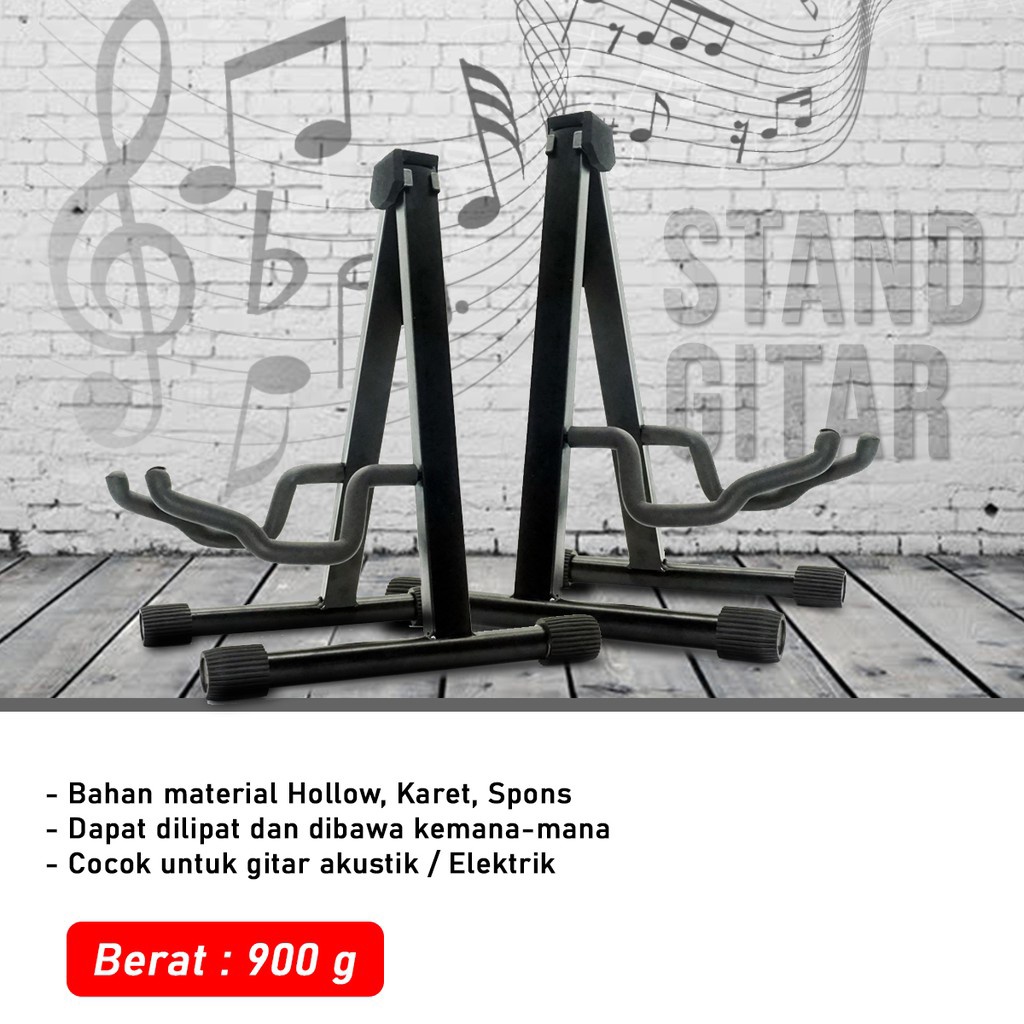 【COD+Pengiriman Cepat】 YUN Mall Alat Musik Stand Gitar Universal Import Stand Bass Ukulele Model A Lipat Besi Dudukan Gitar