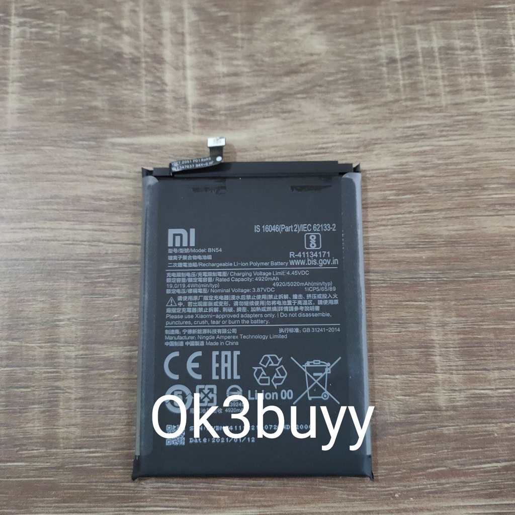 Baterai XIAOMI REDMI 10X PRO BN54 Battery Batre Batrei HP Xiao Mi Redmi 10X Pro ORGINAL 100% BN-54 B