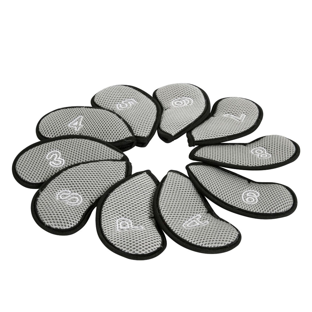 Lanfy Penutup Kepala Besi Golf Tahan Lama Golf Putter Besi Wedge Protector Golf Iron Covers Set Golf Putter Aksesoris Alat Pelatihan Penutup Kepala Golf Jaring