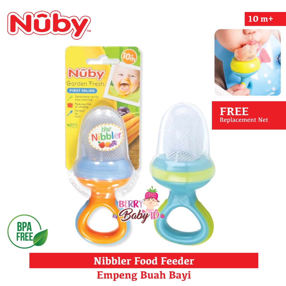 Nuby Nibbler Food Feeder Dot Empeng Makanan Bayi BPA Free 10m+ Berry Mart