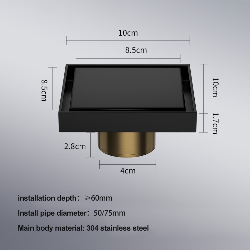 Floor Drain Stainless 304 Saringan Got Anti Banjir Dan Serangga Desain Smart Drain Tak Terlihat Filter Kamar Mandi