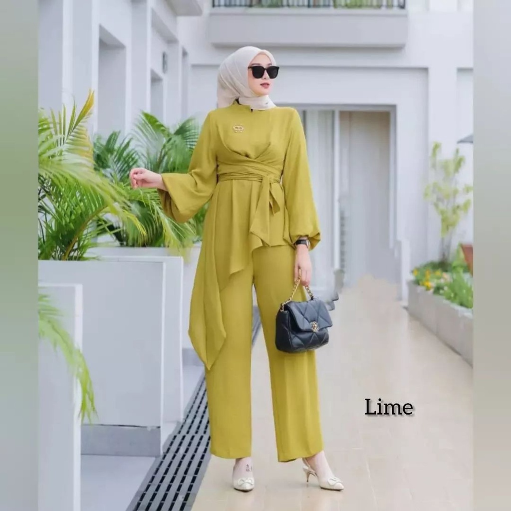 STELAN POLOS PEREMPUAN JESIKA SET KF BAHAN CRINKLE UKURAN L , XL , XXL SETELAN WANITA TERBARU 2023 KEKINIAN / ONE SET BAJU MUSLIM WANITA / SET CRINKLE AIRFLOW MOTFI POLOS / SETELAN KOREAN STYLE JUMBO