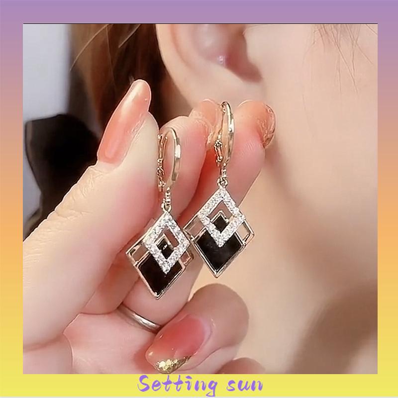 Rhombus bentuk minyak Drop anting-anting modis anting-anting High-end TN