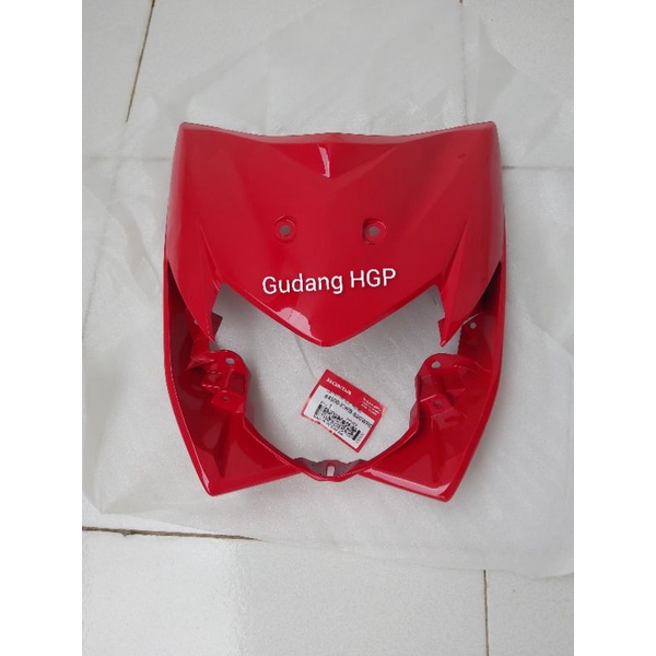 Cover Front Top Wine Red Cover Dasi Panel Tameng Depan Honda Blade Old 64500-KWB-920WRD Ori Honda Ge