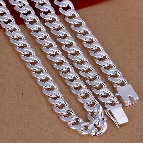 Set Perhiasan Kalung Dan Gelang Bahan Sterling Silver 925 Untuk Pria
