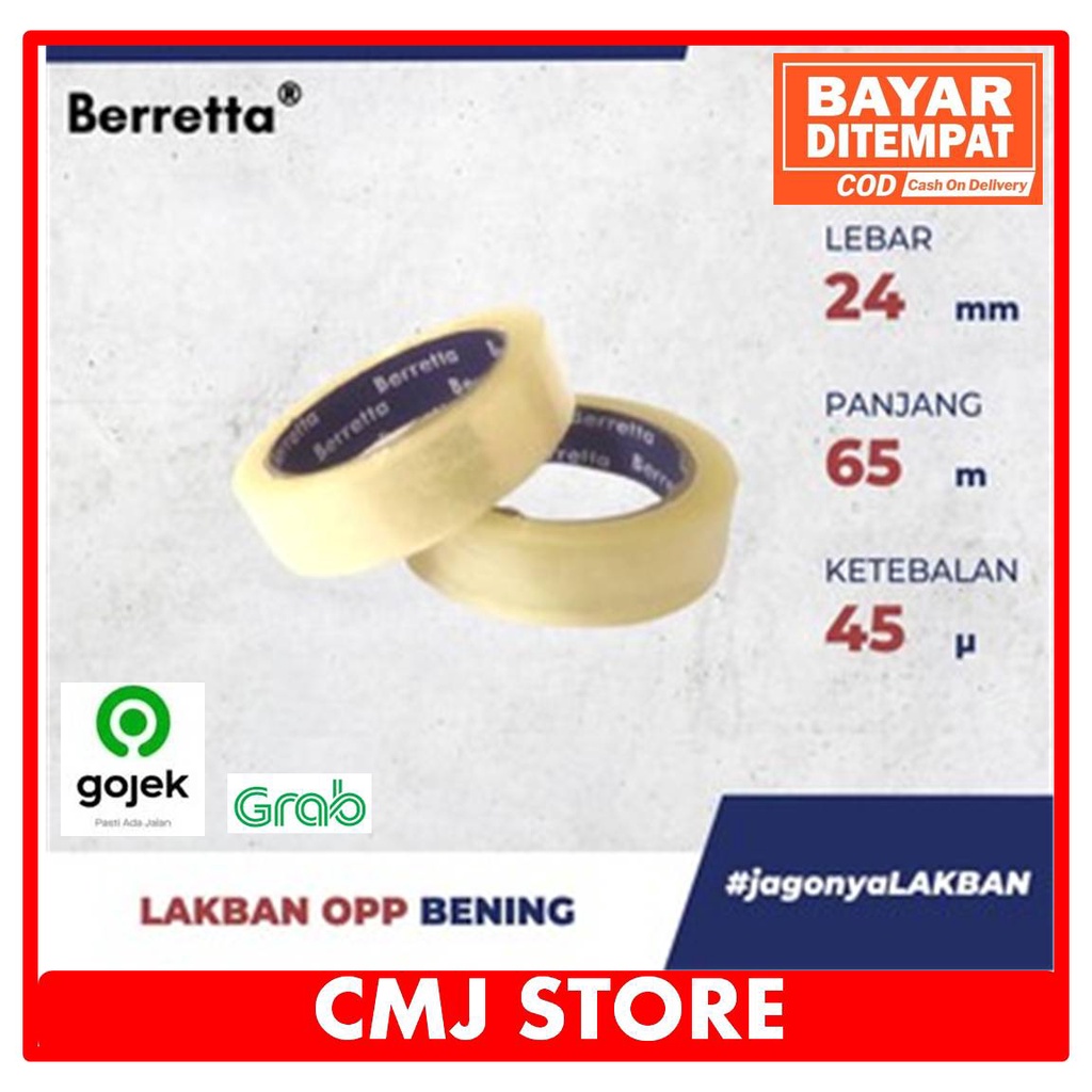 

Lakban 24mm x 70 yard Isolasi Bening 1 inch Isolasi 2,4cm