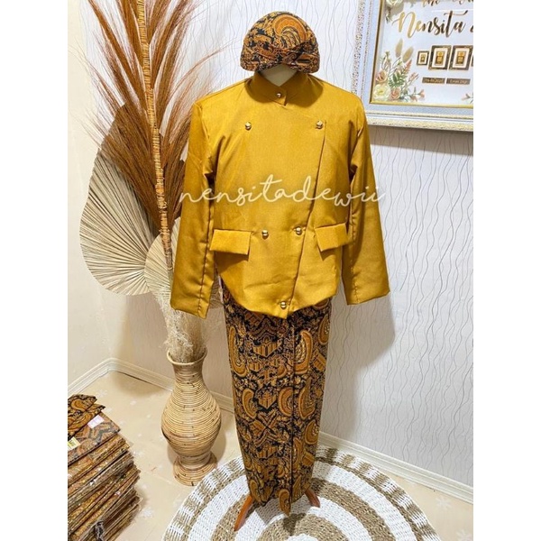 Full Set Baju Pager Bagus / Manggolo, Adat Jawa - Solo [Nuansa Gold]