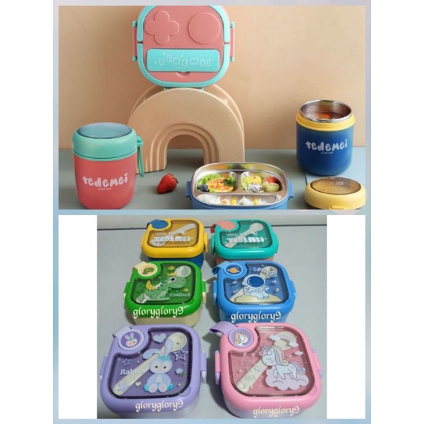 Lunchbox stainless dgn soup bowl/Lunchbox stainless 3sekat/kotak makan stainless