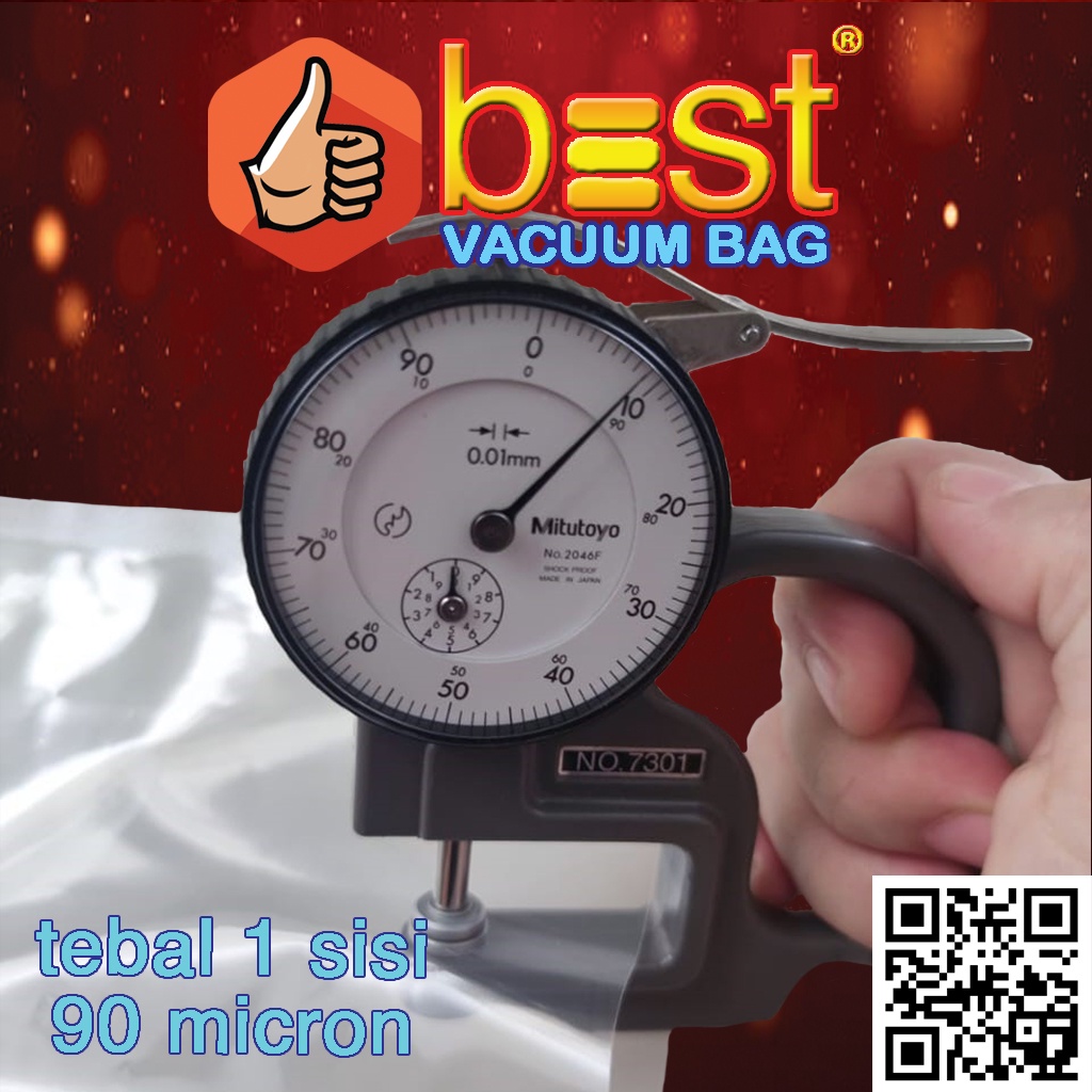 BEST Vacuum Bag Plastik Vakum Polos Makanan Vacum Sealer 180 Micron