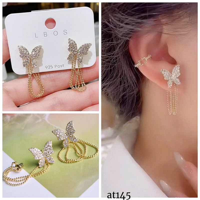 Anting Premium Quality mata kilau Silver925 Perak  Anting Branded Band Anting zircone mport 02