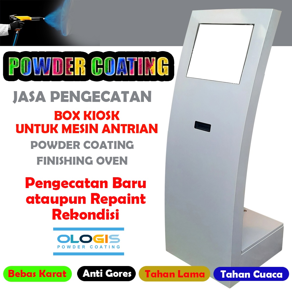 Jual Jasa Pengecatan Box Kiosk Mesin Antrian Dengan Powder Coating Oven Shopee Indonesia 8745