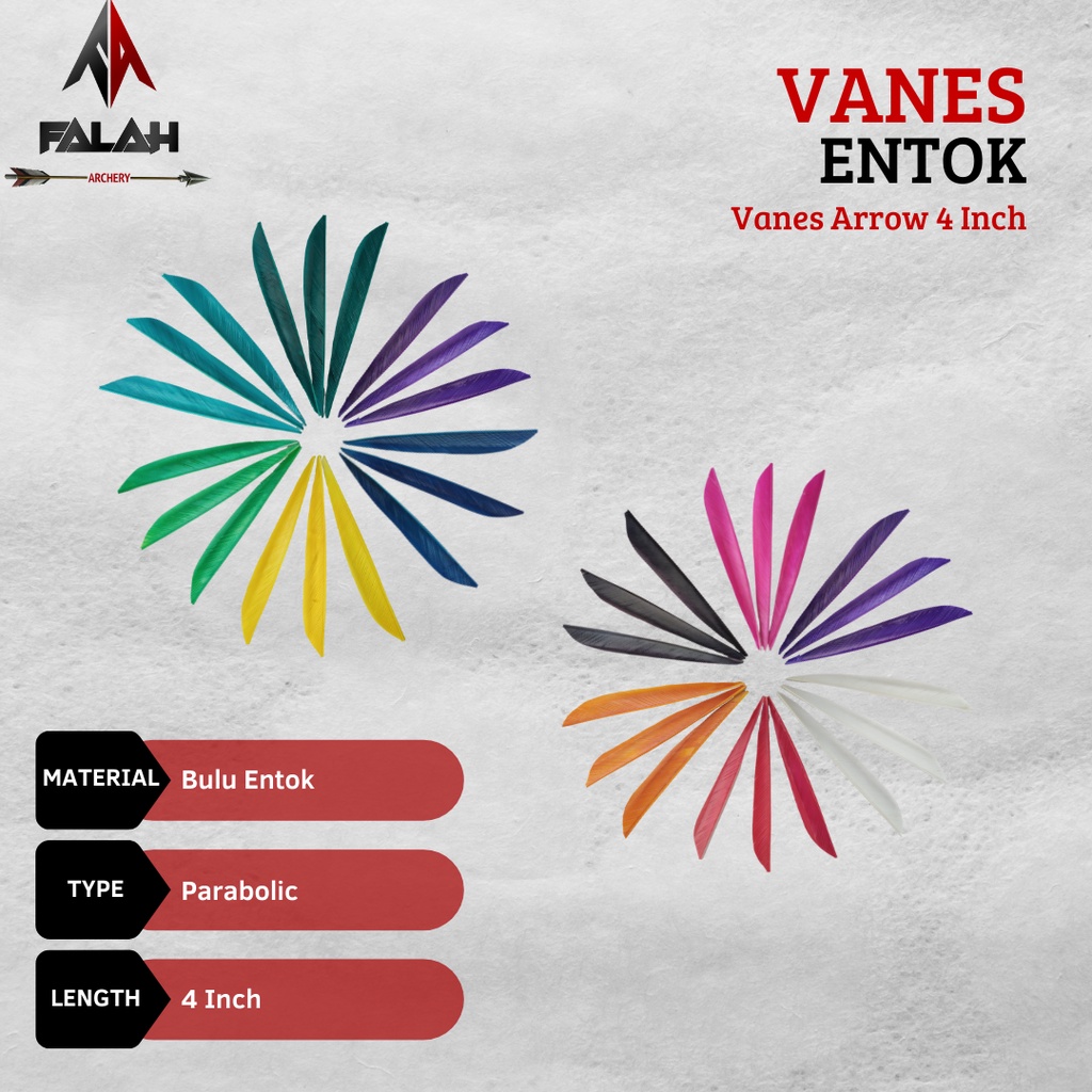 Vanes Bulu Entok Lokal 4" / Bulu Arrow / Archery