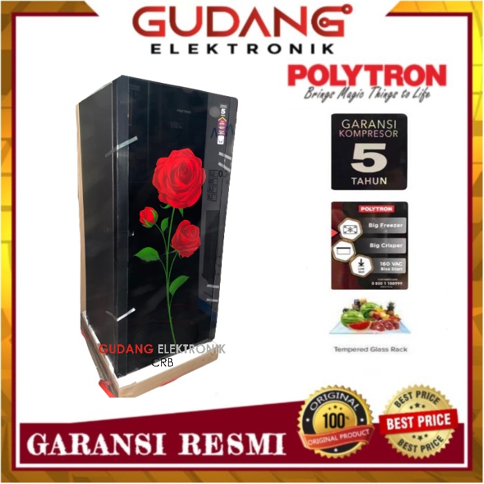 LEMARI ES 1 PINTU POLYTRON PRA 18 CRX KULKAS POLYTRON PRA-18CRX