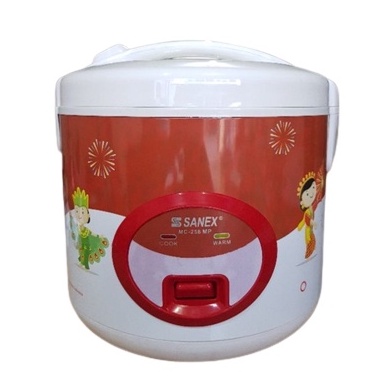 Sanex Rice Cooker 1.8 Liter 3 In 1 MC 258 Body Stainless / Merah Putih / Hijau / Hitam Emas / Ungu Biru