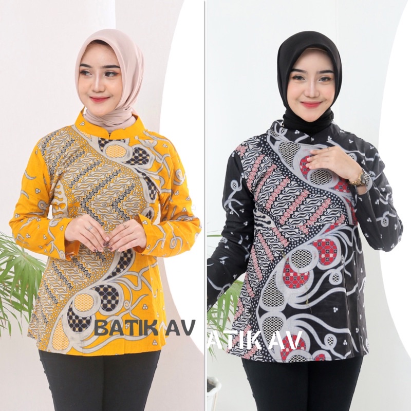 BAJU BATIK WANITA MODERN MONALISA GENES M,L,XL asli PEKALONGAN