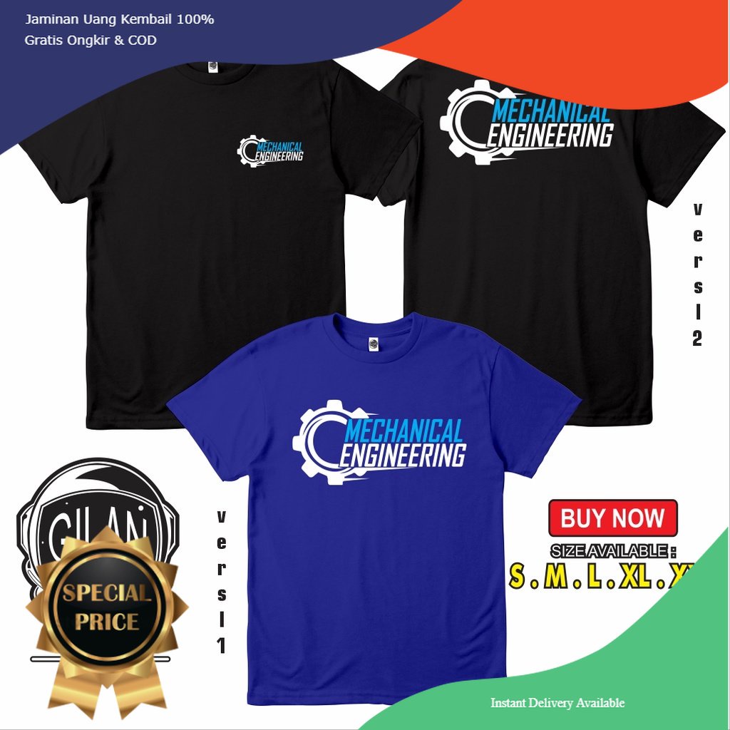 KAOS BAJU MECHANICAL ENGINEERING TEKNIK MESIN MOBIL MOTOR OTOMOTIF MEKANIK - Slalustock CLOTH