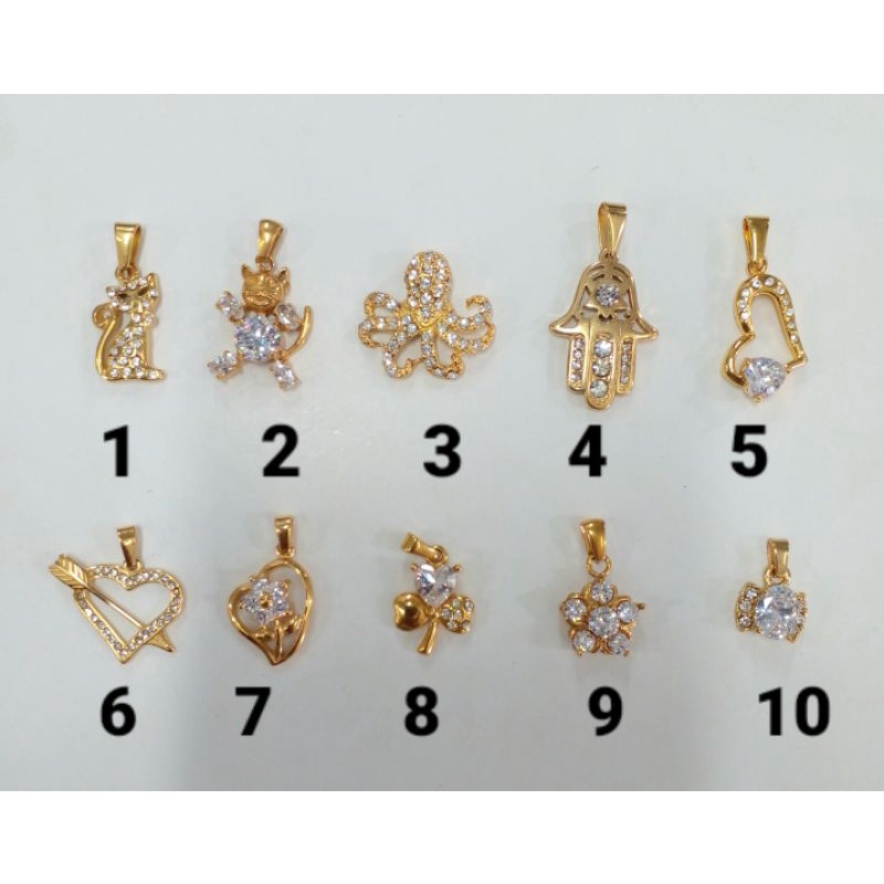 Liontin mata mata titanium gold 10 motif terbaru