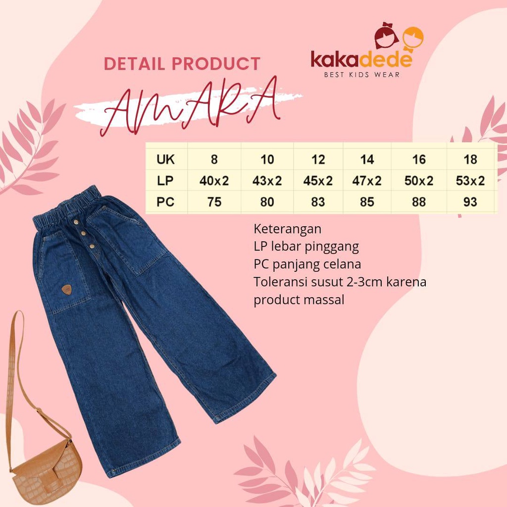 Kulot Jeans anak Amara Jeans by Kakadede