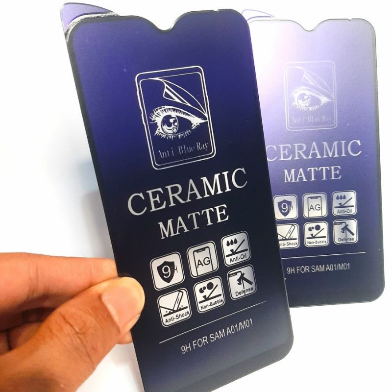 XIAOMI REDMI K20_K20 PRO_K40_K40 PRO_REDMI GO_REDMI S2 ANTIGORES MATTE CERAMIC BLUE RAY ANTIRADIASI DAN PECAH KUALITAS BAGUS