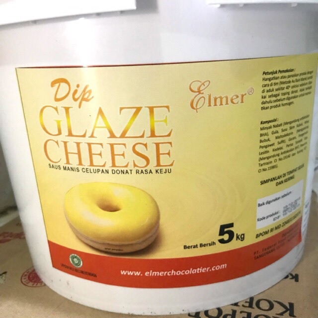 

Glaze Cheese - Elmer Dip Glaze Topping Donat Cheese / Keju 5kg