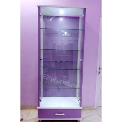 Lemari Tas 2Pintu Bloktik , Lemari Tas Kaca , Lemari Pajangan Kaca 2Pintu , Lemari Kaca Minimalis