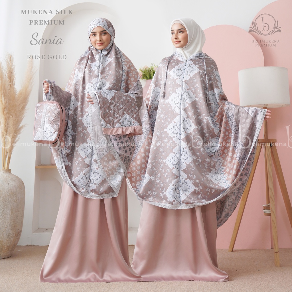 Mukena Silk Premium 2in1 Sania Set Sajadah