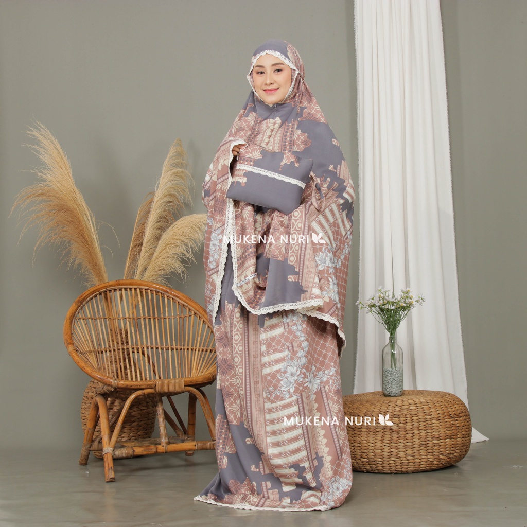 Mukena Dewasa Maxmara Daily Luxury 2IN1 Mukena Silky Premium Terbaru Motif Printing Mewah