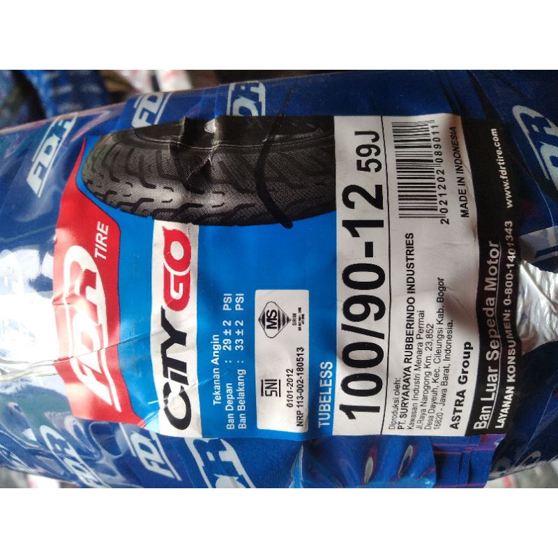 ban luar fdr 100/90.12 city go tublles ban luar scoopy donat