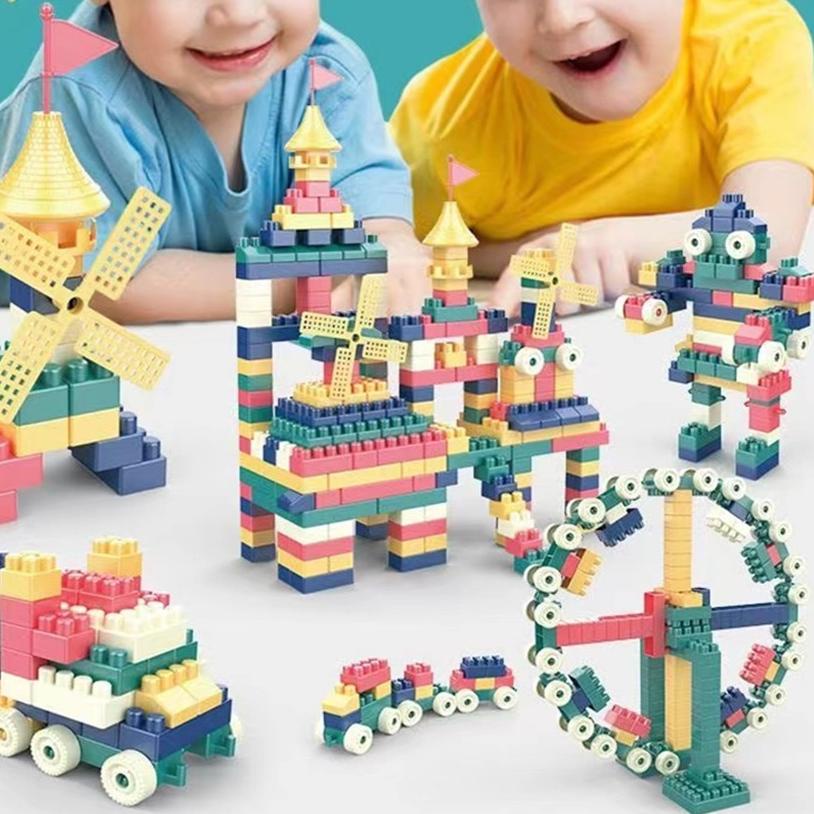 SuperSale--[tma] Mainan Balok Susun Anak Packing Kotak Ukuran Sedang / Mainan Susun Balok / Mainan E