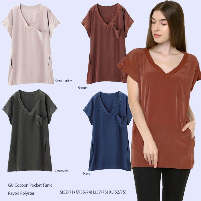 GU COCOON POCKET TUNIC