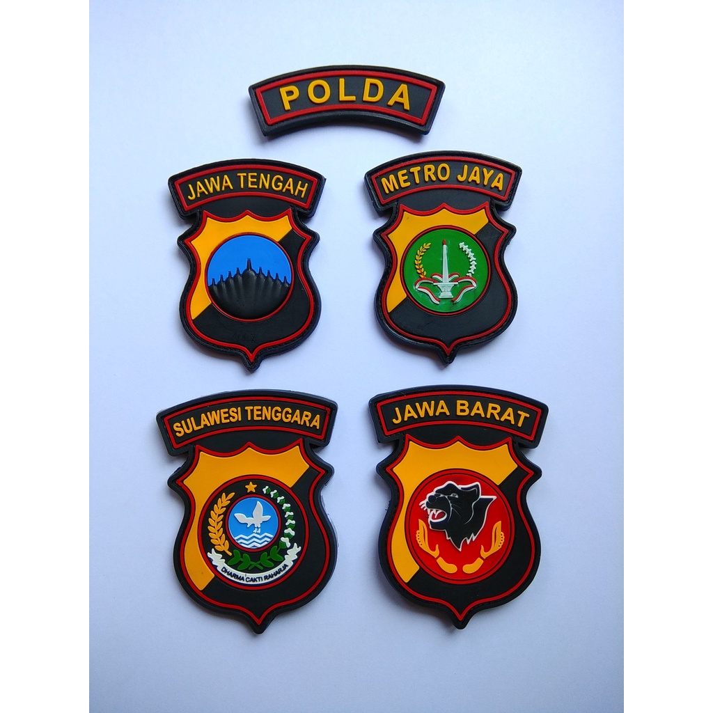 Patch Rubber Polda Metro Jaya / Polda Jawa Barat /Polda Jawa Tengah / Polda Sulawesi Tenggara