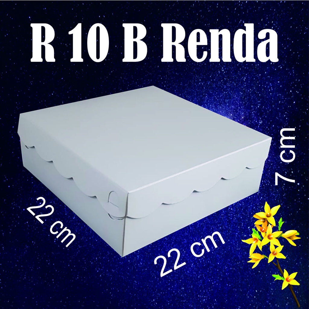 

R10B 350 gsm isi 50 lmbr ukr 22 x 22 Dus/Kardus/Kotak/Box Nasi Makanan Kue Roti