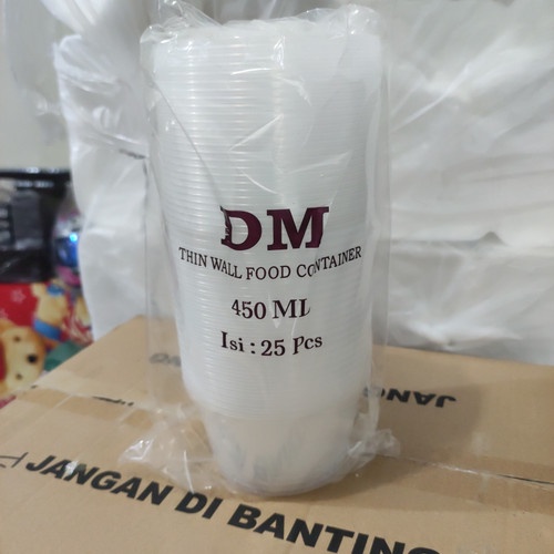 Thinwall DM 450 ML / Cup Puding / Cup Plastik / Mangkok Plastik