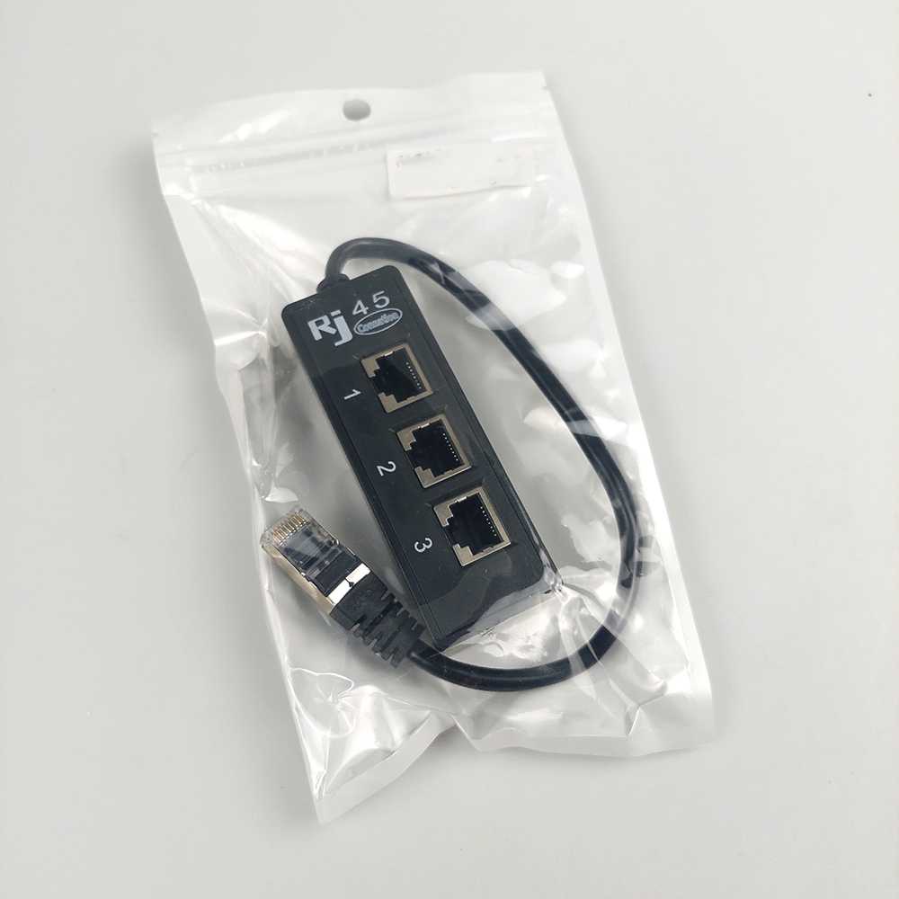 Splitter RJ45 LAN Ethernet Network Connector Hub 3 Port