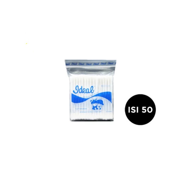 

PEMBERSIH TELINGA / ICHIBAN IDEAL COTTONS BUDS REGULER PACK 50PCS