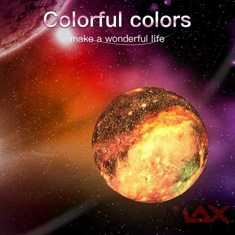 Lampu Meja Pajangan Meja 16 warna dengan Remote lampu emergency mati lampu lilin Tidur 3D Galaxy Bulan Planet Night Light Lamp 16 Color Moon Lamp Galaxy Lamp LED 3D Moon Light Lava Lamp, Star Lamp Moon Night Light Gifts Birthday Gifts Hadiah ulang tahun