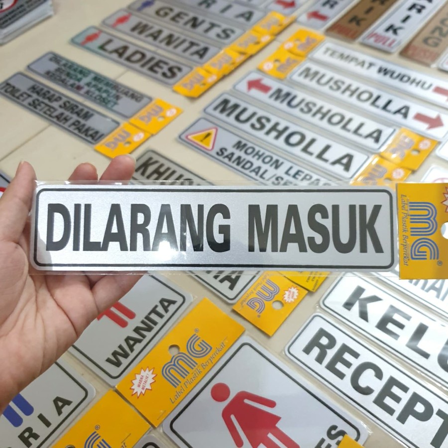

Signboard Signage PVC Stiker Tempel Dilarang Masuk