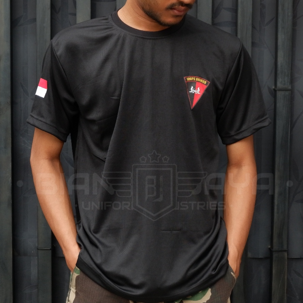 Kaos Brimob Lengan Pendek Brimob Untuk Indonesia Bahan Dryfit